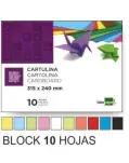 BLOC DE 10 CARTULINAS DE DIFERENTES COLORES