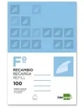 RECAMBIO 1 RAYA HORIZONTAL 4 TALADROS TAMAO FOLIO