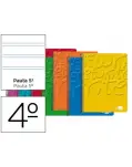 CUADERNO PAUTA 2,5 MM, TAMAO CUARTO CON ESPIRAL