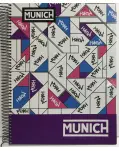 CUADERNO MUNICH MICROPERFORADO CUADROS 5 MM 140 H TAPA DURA, TAMAO FOLIO CON ESPIRAL