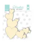 CORAZONES, SILUETAS DE MADERA