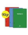 CUADERNO PAUTA 3,5 MM TAPA PLSTICO, TAMAO FOLIO CON ESPIRAL