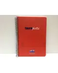 CUADERNO DE CUADRCULA 46 TAPA DE PLSTICO, TAMAO CUARTO CON ESPIRAL