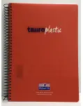 CUADERNO PAUTA 3,5 MM TAPA DE PLSTICO, TAMAO CUARTO CON ESPIRAL