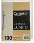 RECAMBIO CUADROS 4 MM, TAMAO CUARTO 100H 4 TALADROS