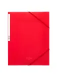 CARPETA DE GOMAS EN PLSTICO COLOR ROJO, TAMAO FOLIO