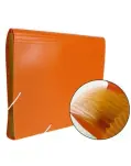 CARPETA CLASIFICADORA FUELLE FOLIO, COLOR NARANJA