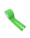 ROLLO DE 2 BORDES VERDES DECORATIVOS DE CARTN ONDULADO 7,5 M