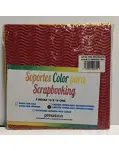 5 SOPORTES DE CARTN DE COLORES PARA SCRAPBOOKING, 16 X 16 CM