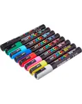 ROTULADOR POSCA PUNTA GRUESA PC5M P/8 UNIDADES, COLORES BSICOS