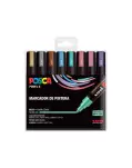 ROTULADOR POSCA PUNTA GRUESA 8 COLORES METALIZADOS