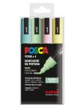 ROTULADOR UNI POSCA ESTUCHE CON 4 COLORES PASTELES