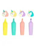 SET DE 4 MARCADORES DE UNICORNIO PARA LLENAR TUS PLANES CON COLORES 