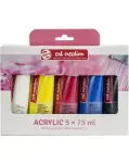 ESTUCHE DE 5 TUBOS DE PINTURA ACRLICA EN 75 ML, ART CREATION