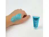 Maquillaje Glitter Gel Azul, Glow Up. Para Cara Y Cuerpo