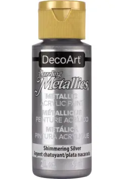 PINTURA AMERICANA METALIZADA, PLATA NACARADA 59 ML.