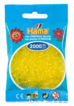 HAMA MINI AMARILLO TRANSLCIDO BOLSA 2000 UNIDS