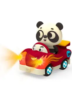 PANDA EN SU COCHE DE CARRERAS, BINGO Y FREDDY ZOOM