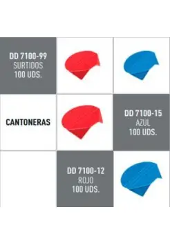 CANTONERA CLIP EN ROJO, BOTE DE 100 UNIDADES