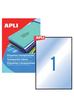 ETIQUETA TRANSPARENTE DIN A4, UNIDAD 