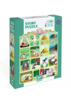 PUZZLE LOS TRES CERDITOS 35 PIEZAS. STORY PUZZLE