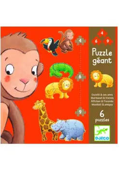 6 PUZZLES PROGRESIVOS GIGANTES MONITO Y SUS AMIGOS