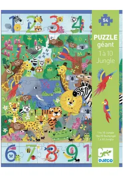 PUZZLE GIGANTE 1 A 10 JUNGLA 54 PIEZAS