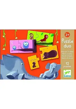 PUZZLE DO MAM Y BEB, 12 PUZZLES DE 2 PIEZAS