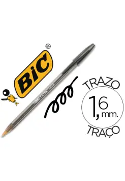 BOLGRAFO BIC CRISTAL LARGE 1.6 MM NEGRO, CAJA DE 50 UNIDADES