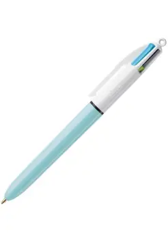 BOLGRAFO BIC CUATRO COLORES FASHION AZUL PASTEL