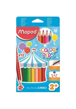 LPICES TRIANGULARES MAXI, CAJA DE 12 COLORES