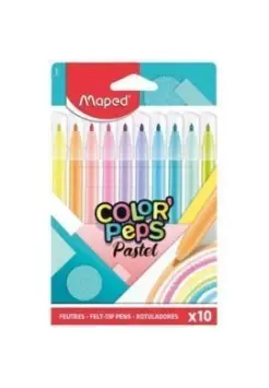 ROTULADORES COLORES PASTEL CON 10 UNIDADES