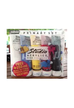 ESTUCHE DE PINTURA ACRLICA DE 250 ML, CAJA DE 5 UNIDADES