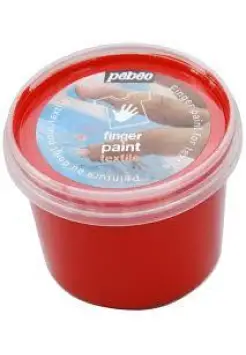 PINTURA DE DEDOS TEXTIL ROJA 100 ML