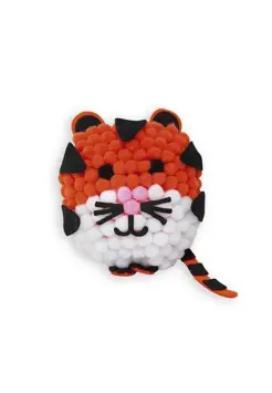 TIGRE DE MINI POMPONES PARA CREAR