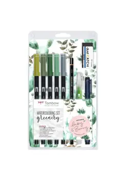 SET DE ROTULADORES WATERCOLORING GREEN