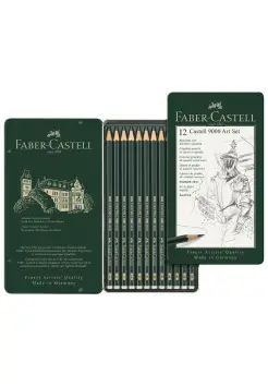 ESTUCHE ART SET, LPIZ GRAFITO 9000 SURTIDO 12 UNIDADES