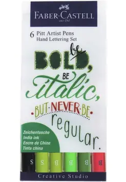 SET 6 ROTULADORES PINCEL FABER CASTELL PITT HAND LETTERING