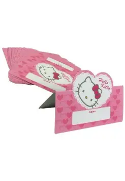 SET DE 12 TARJETAS IDENTIFICATIVAS PARA MESA DE HELLO KITTY