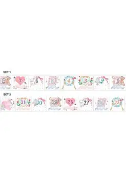 PACK 2 WASHI TAPE DECORADO NMEROS GIRLY