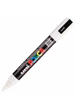 ROTULADOR POSCA PUNTA GRUESA PC-5M, COLOR BLANCO