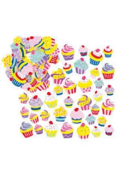 PEGATINAS DE FOAM CON FORMA DE CUPCAKE