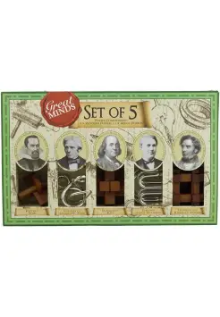 SET DE 5 PUZZLES, 2 DE METAL Y 3 DE MADERA