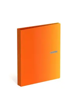 CARPETA TAMAO A4 DE 4 ANILLAS DE 25 CM DE POLIPROPILENO COLOR NARANJA