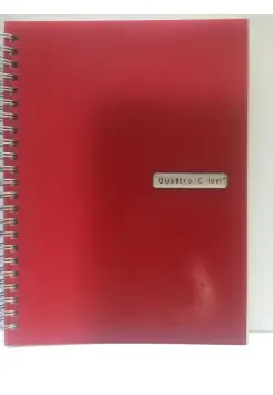 CUADERNO DE ESPIRAL TAMAO CUARTO COLOR ROJO