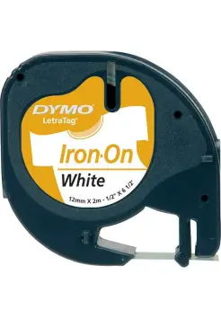 CINTA DYMO PARA TELA 12 MM, COLOR BLANCO