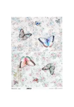 PAPEL DE ARROZ DIN A3, MARIPOSAS