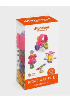 CONSTRUCCIN MINI WAFFLE 70 PIEZAS ROSA