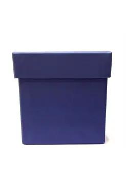 CAJA REGALO AZUL INDIGO MEDIANA 105X105X105