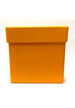 CAJA DE REGALO NARANJA 105 X 105 X 105 MM